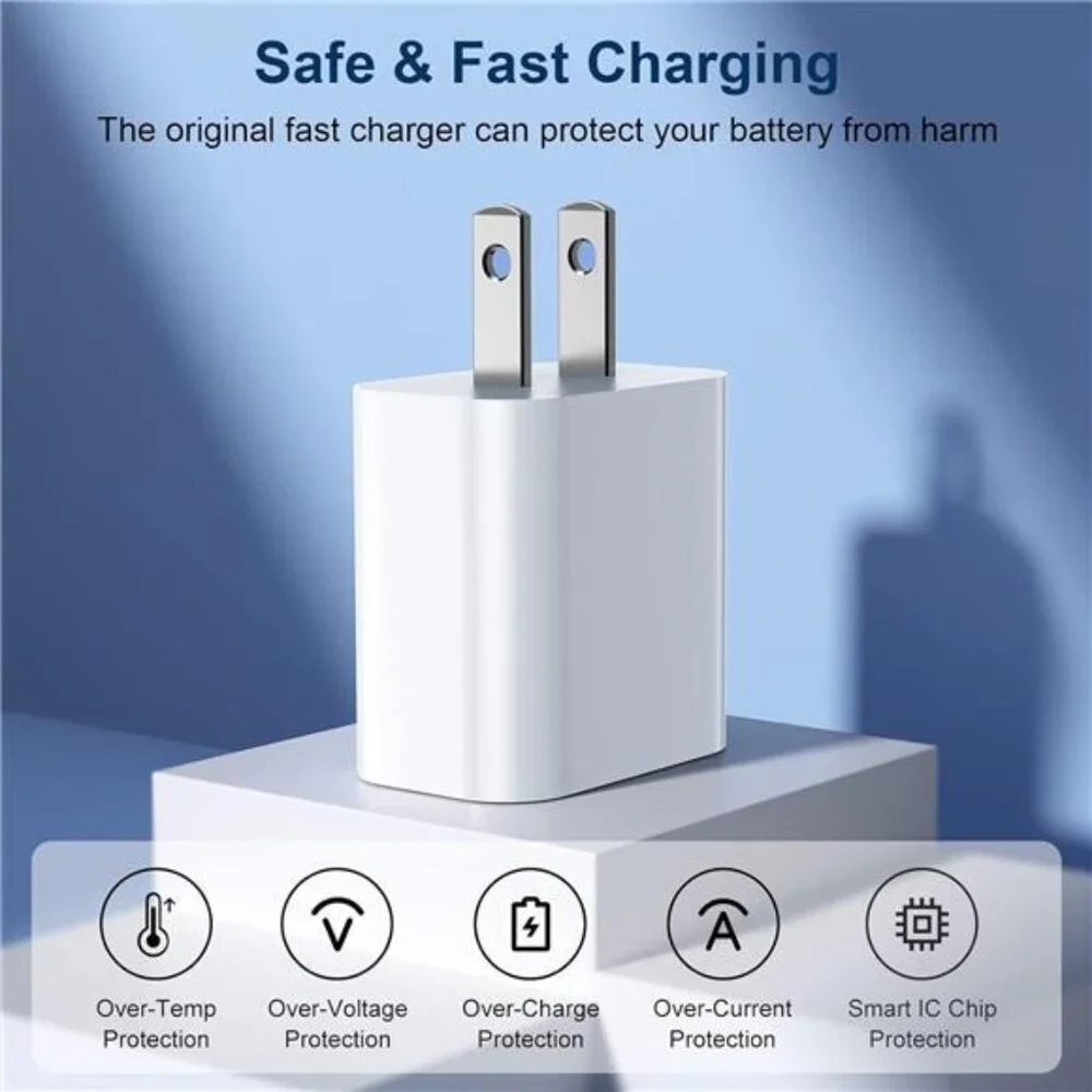 iPhone Charger Fast Charging,20W PD USB C Wall Charger 4 Pack with 6FT Fast